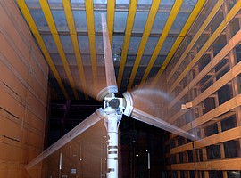 Éolienne rotor en soufflerie S6